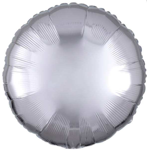 Folienballon rund - Silber - ø 43cm